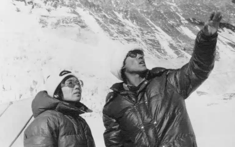 Junko Tabei and her sherpa guide, Ang Tsering